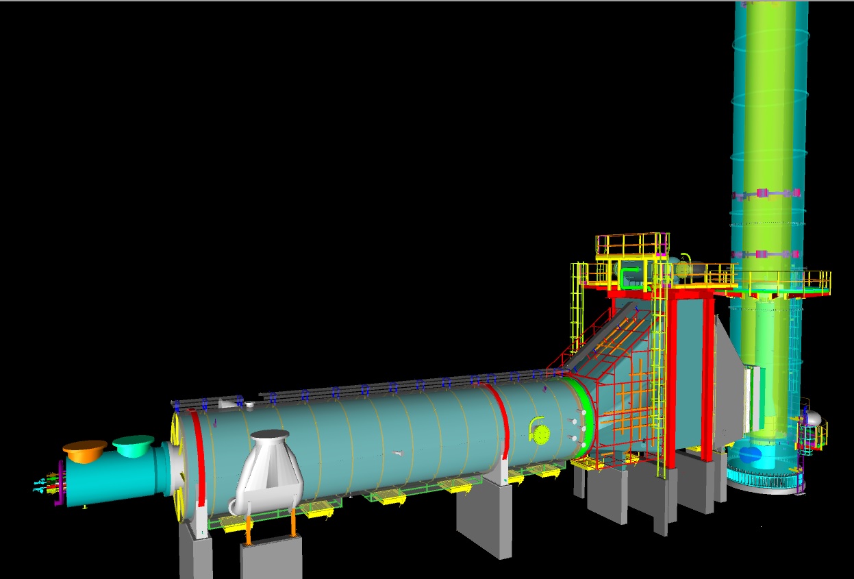 incinerator boiler 3D Modeling